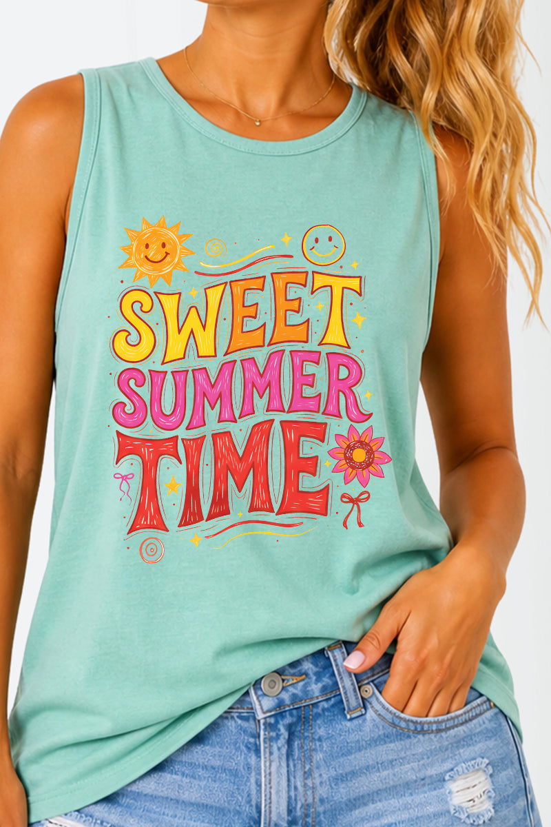 Golden Glow Sweet Summer Time Comfort Colors Cotton Tank Top