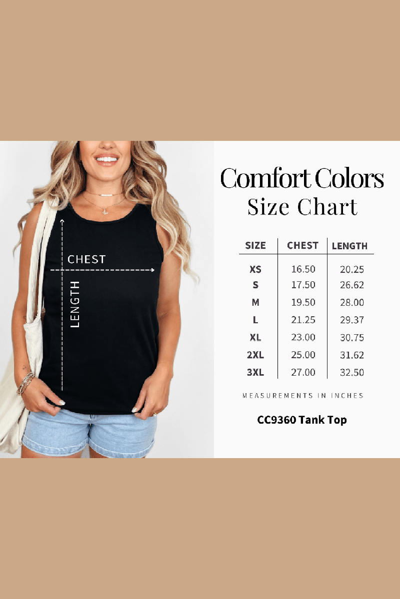 Seaside Lace Series Comfort Colors Cotton Tank Top