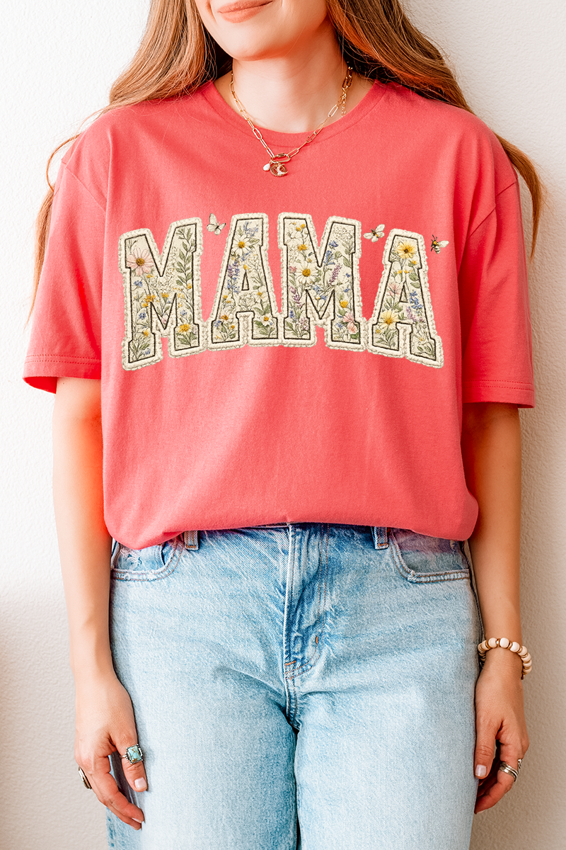 Buzzing Blooms Mama Softstyle Adult T-Shirt