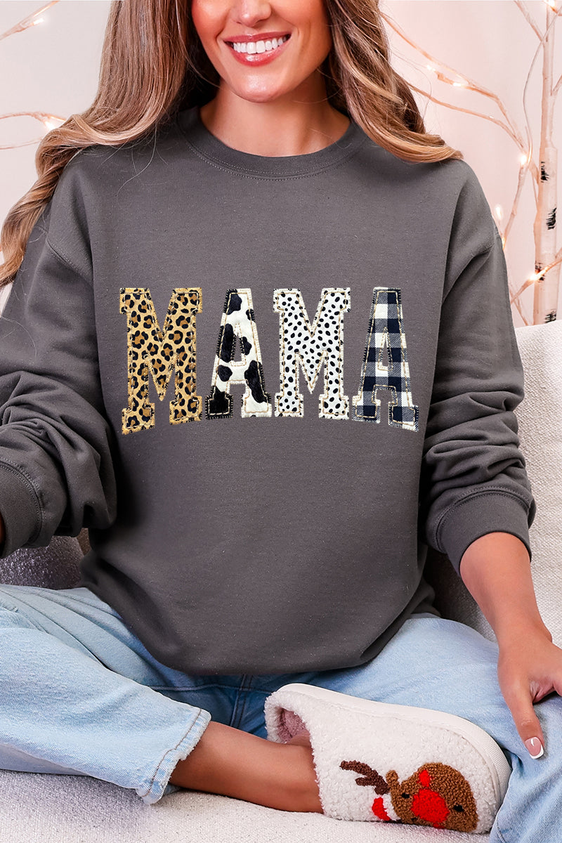 Pattern Play Mama Heavy Blend Crew Sweatshirt