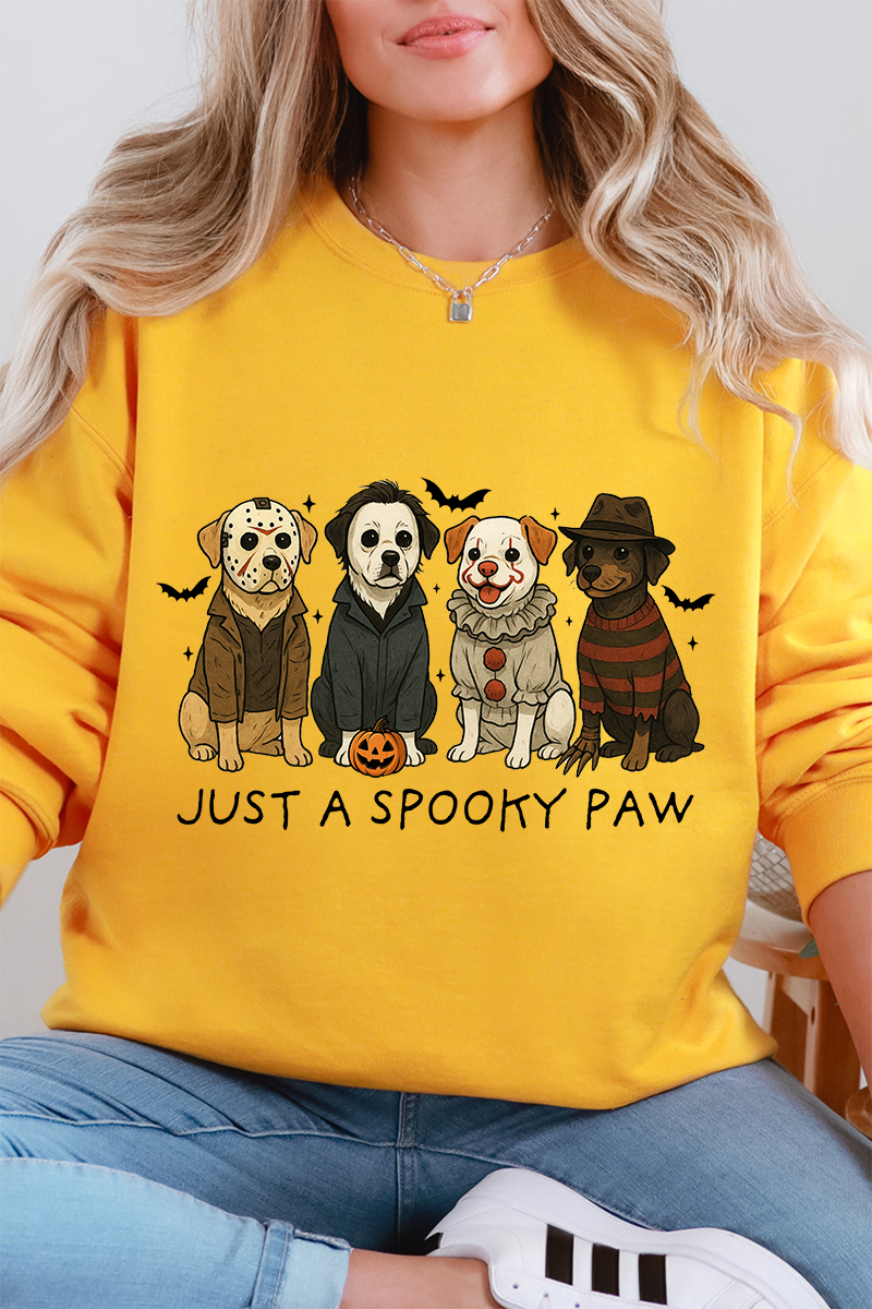 Just A Spooky Paw Heavy Blend Crew Sweatshirt