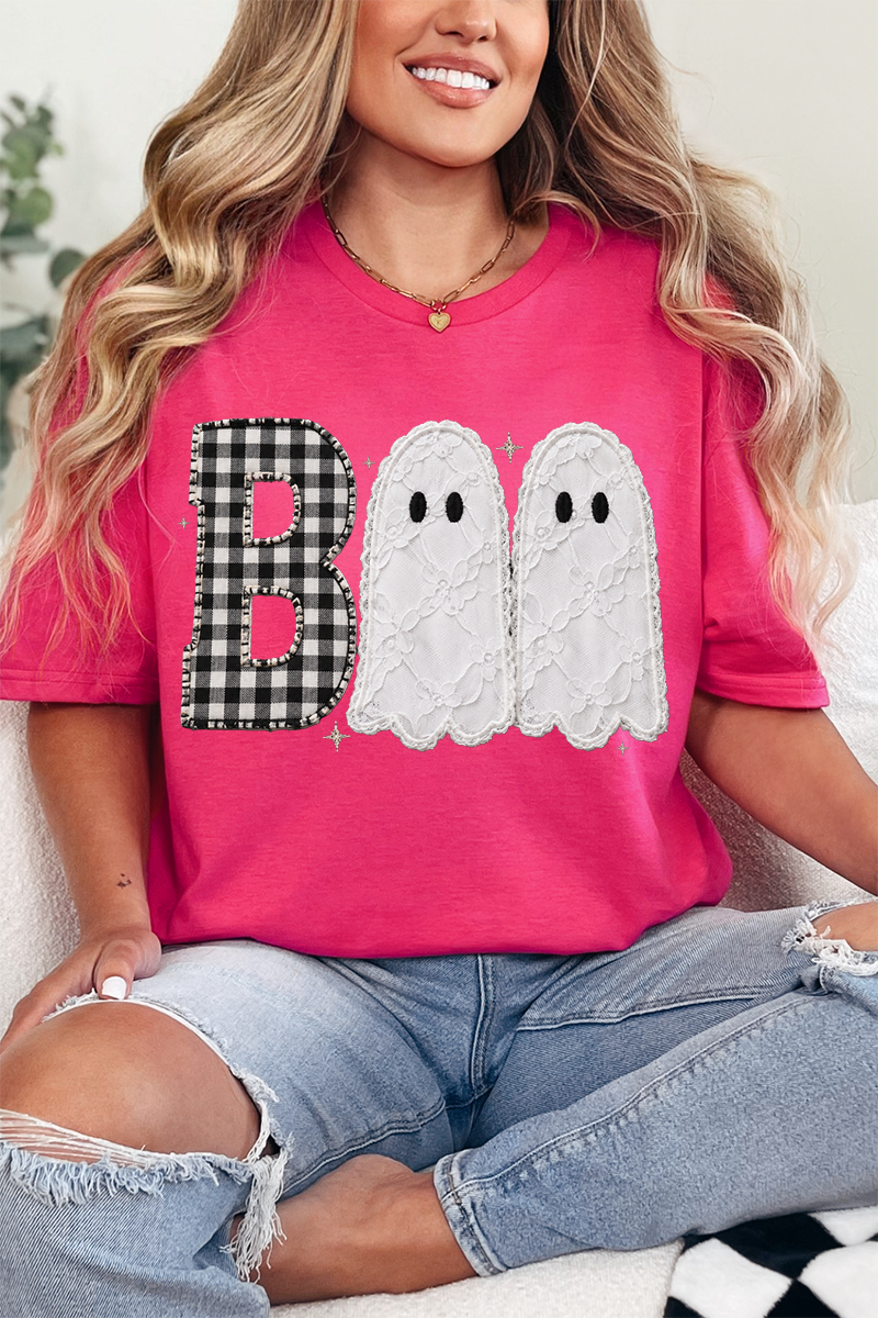 Gingham & Lace Boo Softstyle Adult T-Shirt
