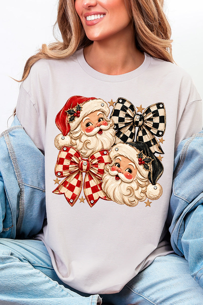 Merry Check Santa Softstyle Adult T-Shirt