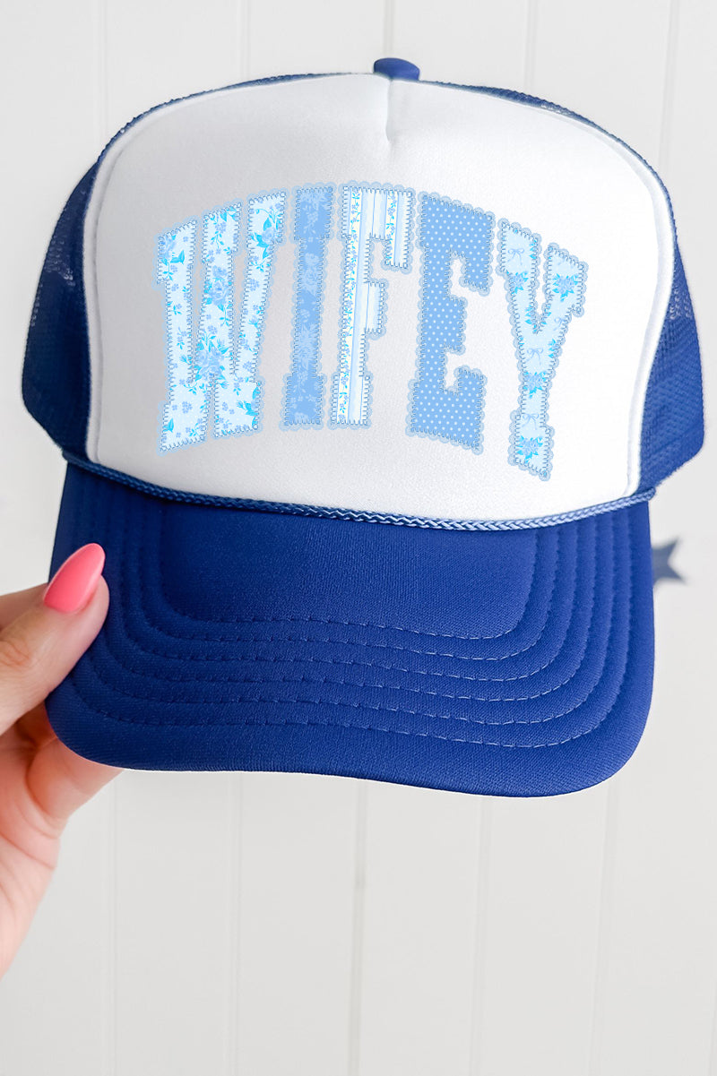 Something Blue Wifey Otto Foam Front Trucker Hat