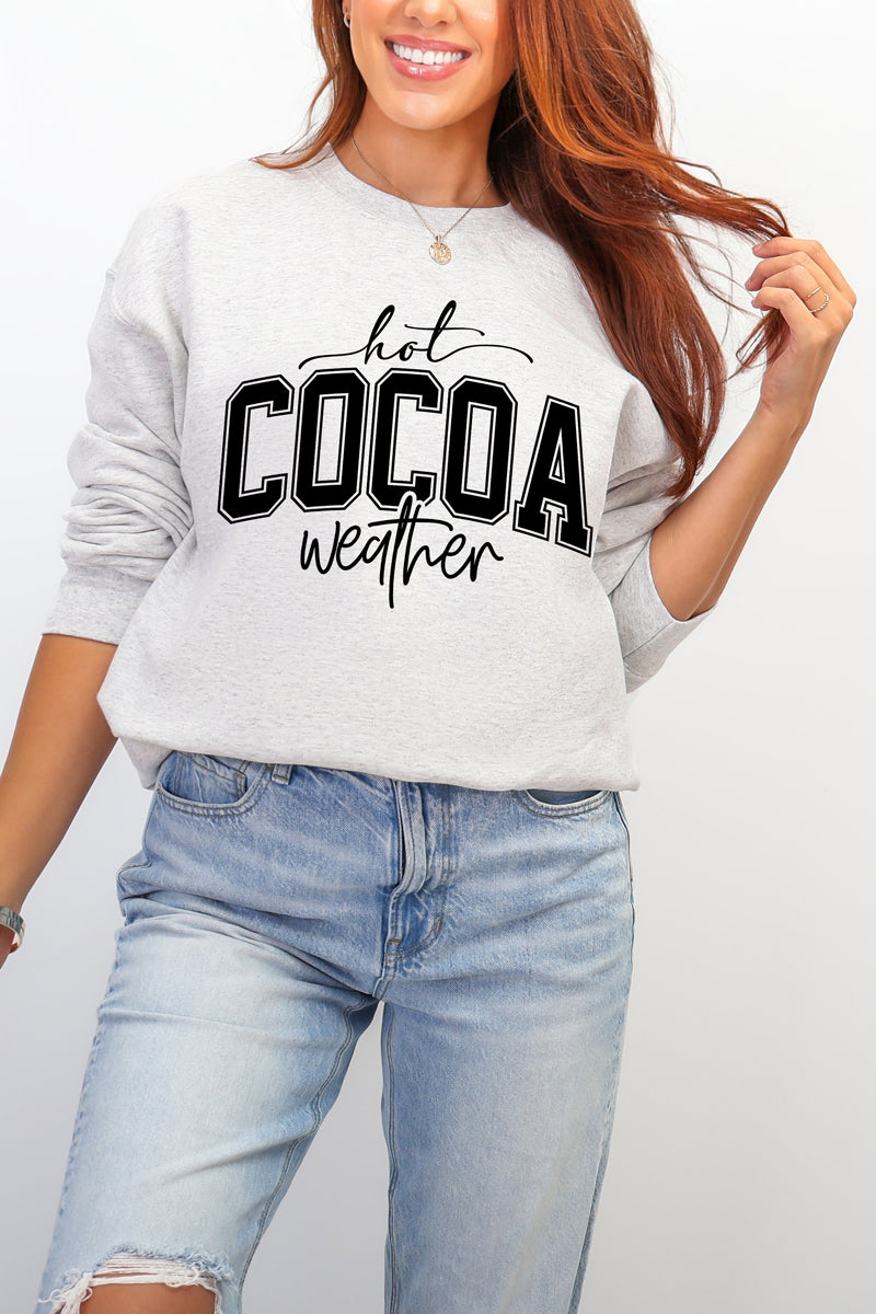 Hot Cocoa Weather Ecosmart Crewneck Sweatshirt