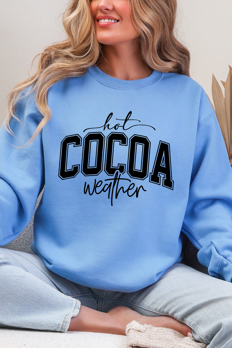 Hot Cocoa Weather Ecosmart Crewneck Sweatshirt