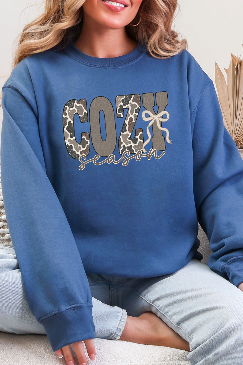 Camo Cozy Season Ecosmart Crewneck Sweatshirt