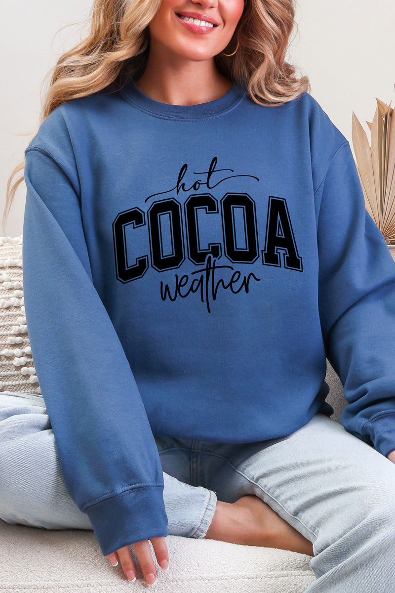 Hot Cocoa Weather Ecosmart Crewneck Sweatshirt