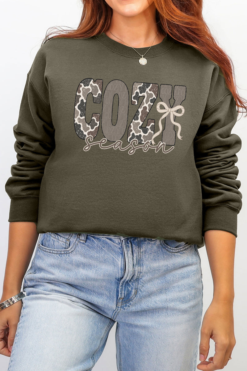 Camo Cozy Season Ecosmart Crewneck Sweatshirt