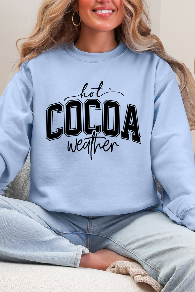 Hot Cocoa Weather Ecosmart Crewneck Sweatshirt