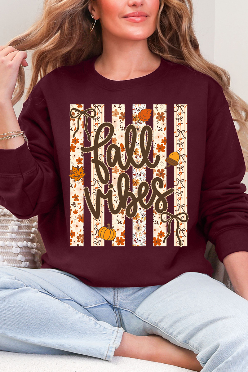 Cozy Coquette Fall Vibes Ecosmart Crewneck Sweatshirt