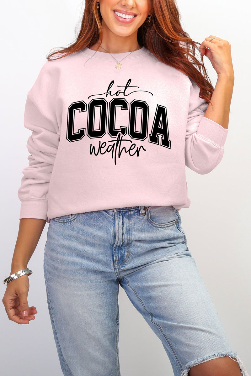 Hot Cocoa Weather Ecosmart Crewneck Sweatshirt