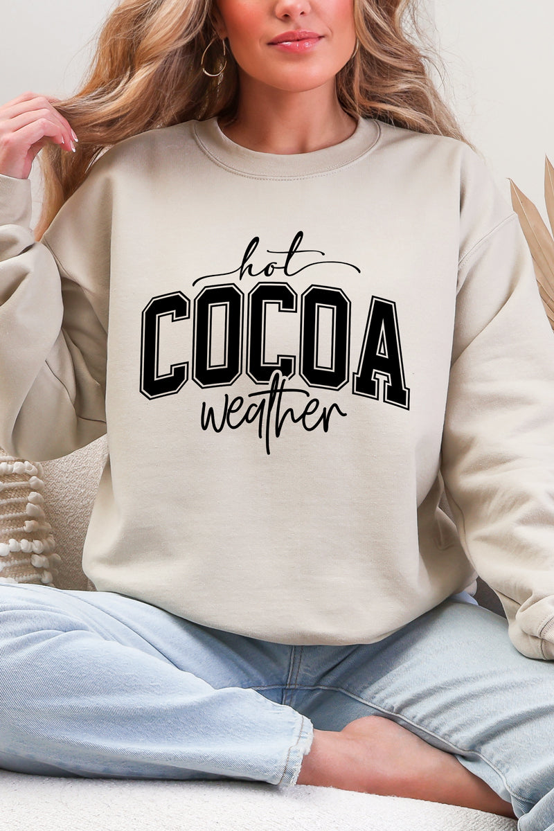 Hot Cocoa Weather Ecosmart Crewneck Sweatshirt