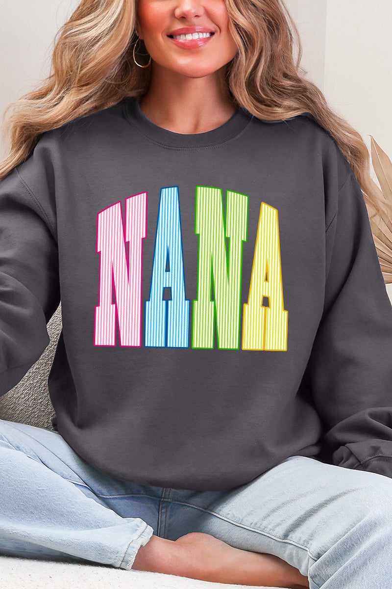 Color Me Loved Nana Ecosmart Crewneck Sweatshirt