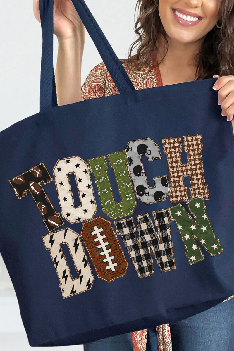Touchdown Pattern Play Canvas Jumbo Tote