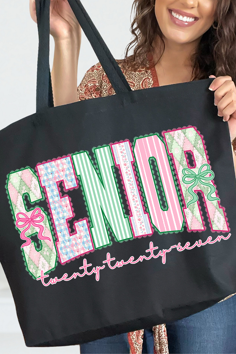 Senior Sweetheart 2027 Canvas Jumbo Tote