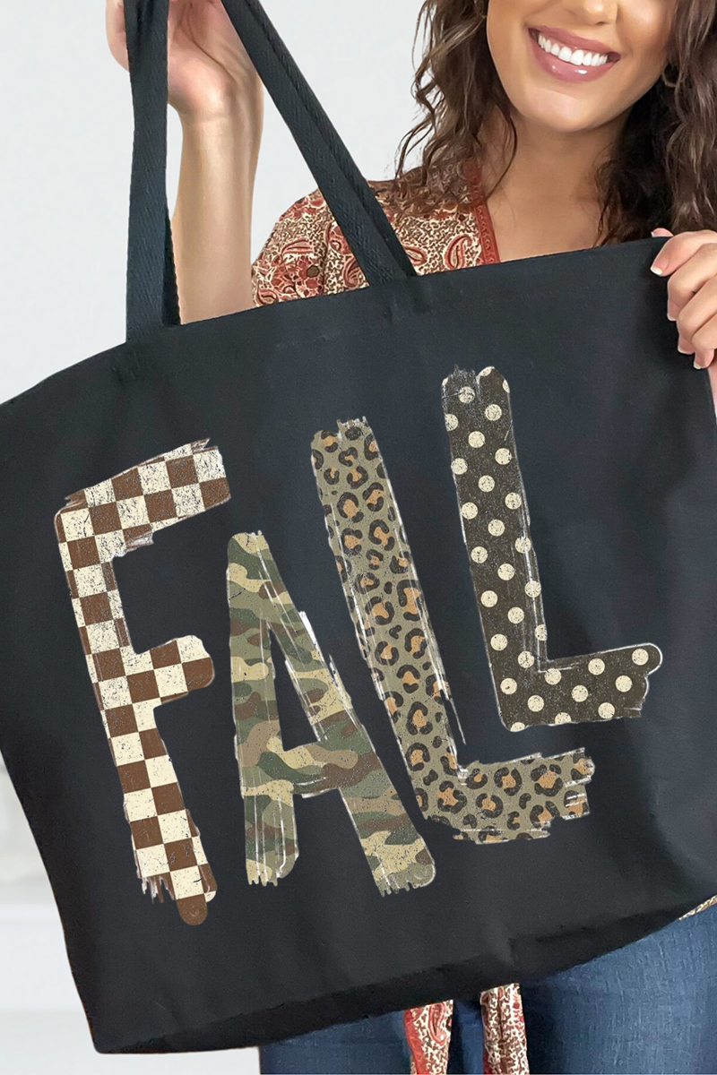 Fall Mashup Canvas Jumbo Tote