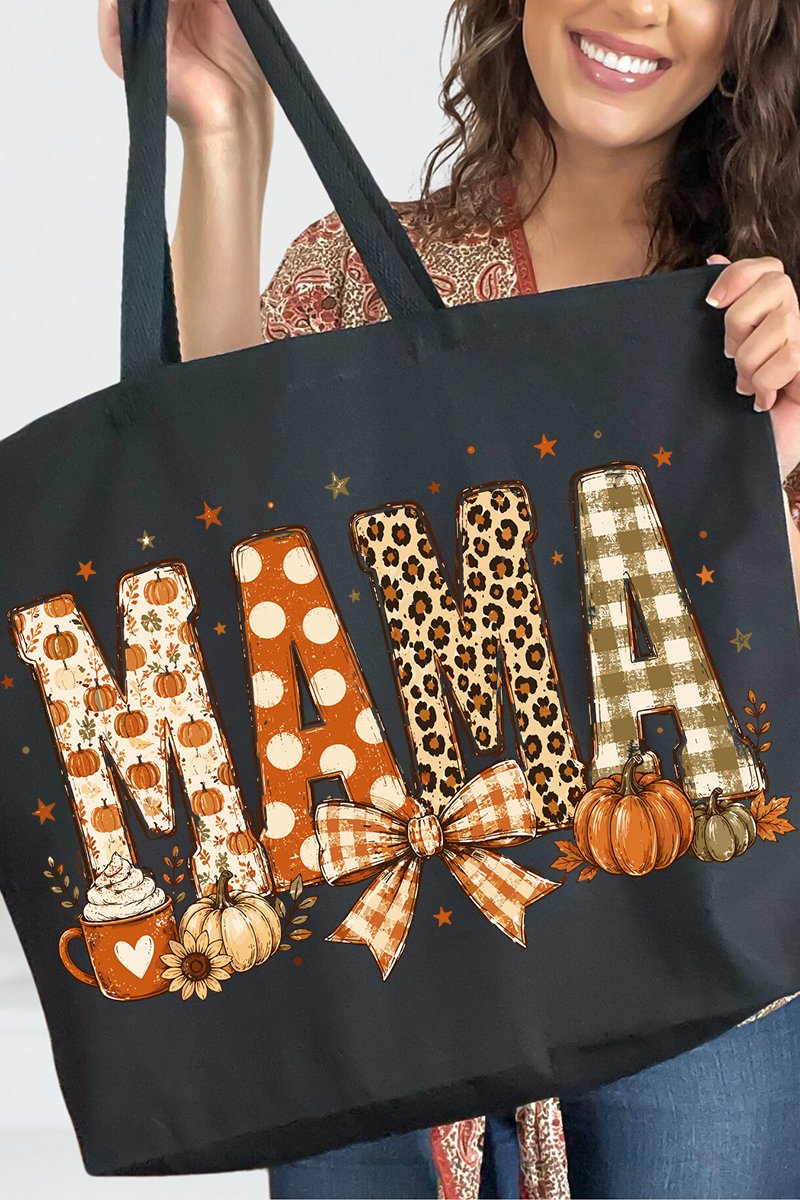 Pumpkin Spice Mama Canvas Jumbo Tote