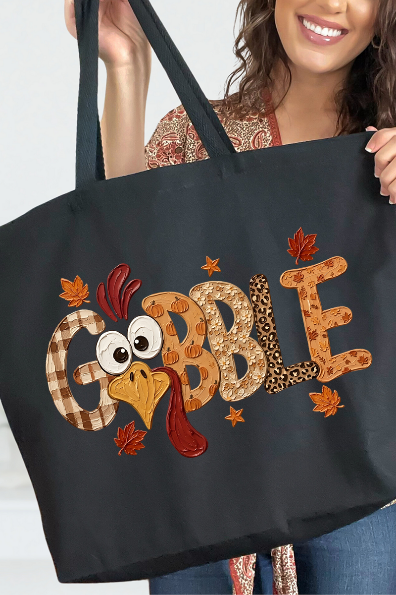 Gobble Season Canvas Jumbo Tote