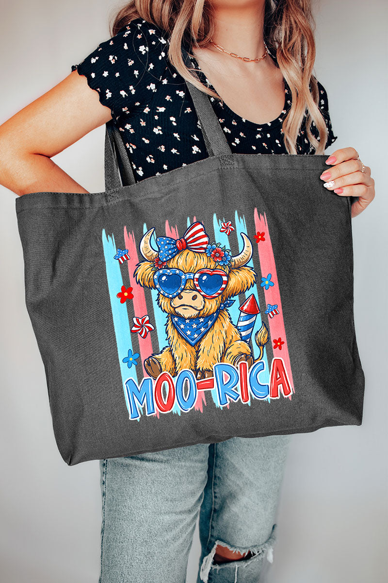 Moo-Rica Canvas Jumbo Tote