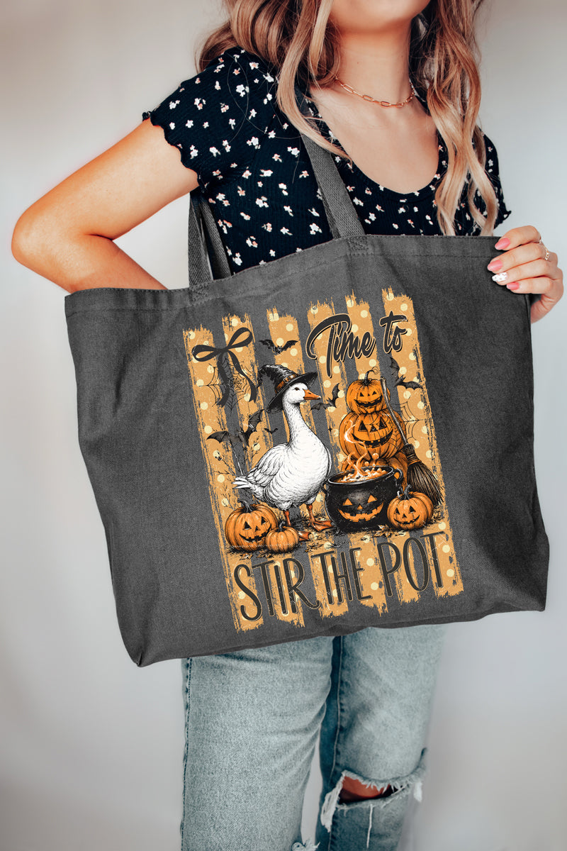 Stir The Pot Goose Canvas Jumbo Tote