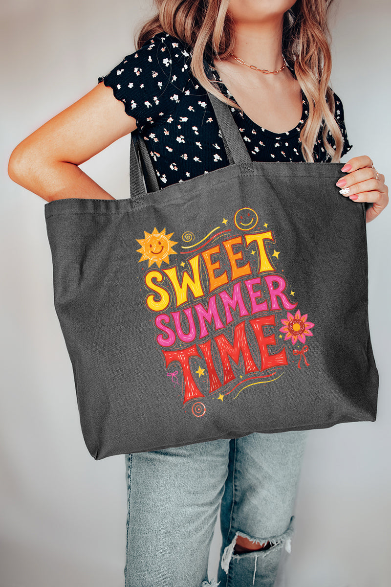 Golden Glow Sweet Summer Time Canvas Jumbo Tote