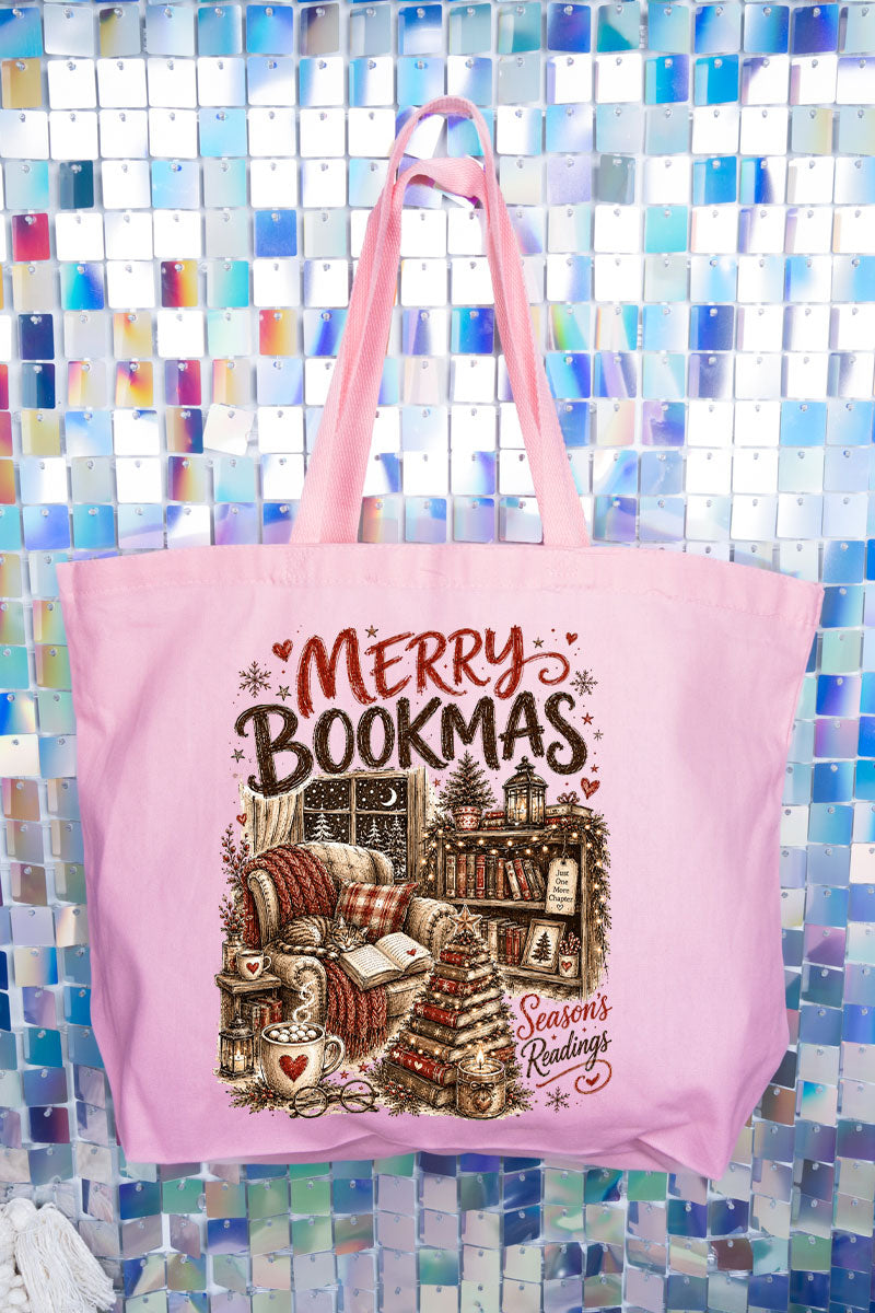 Merry Bookmas Canvas Jumbo Tote