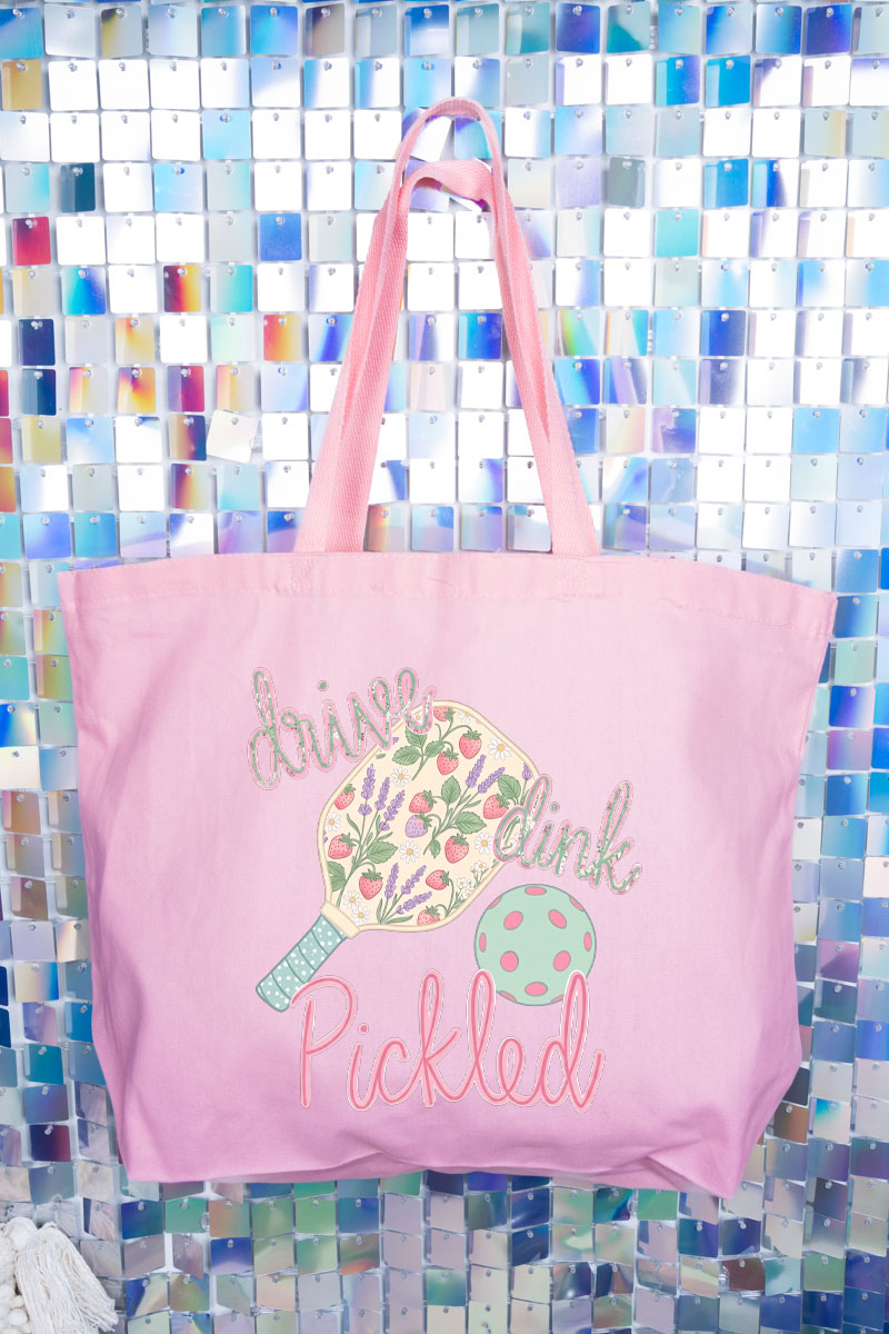 Pretty Drive Dink Pickled Pink Canvas Jumbo Tote