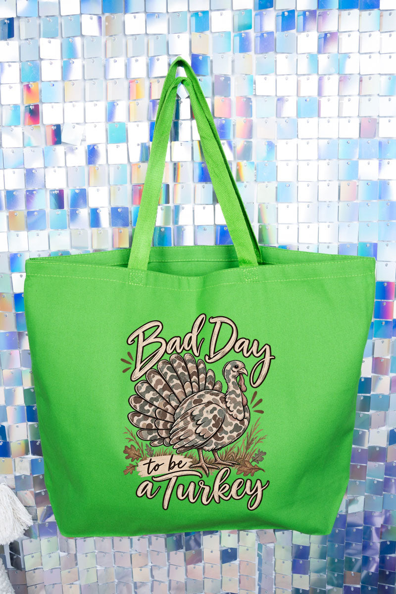 Bad Day Camo Turkey Canvas Jumbo Tote