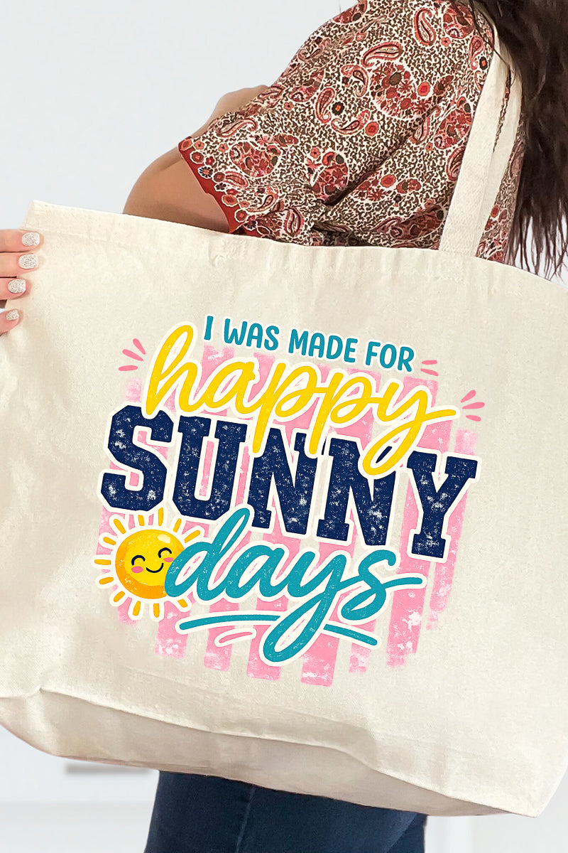 Made For Sunny Days Canvas Jumbo Tote