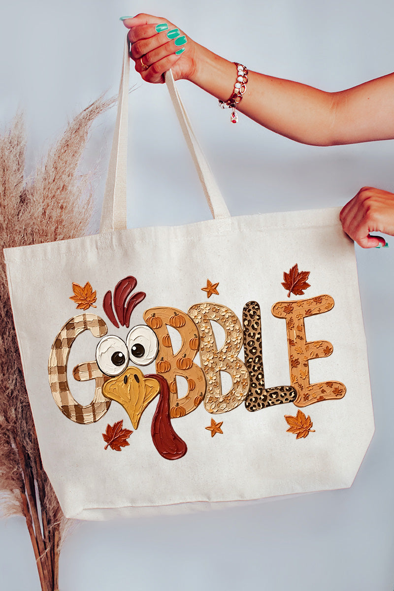 Gobble Season Canvas Jumbo Tote