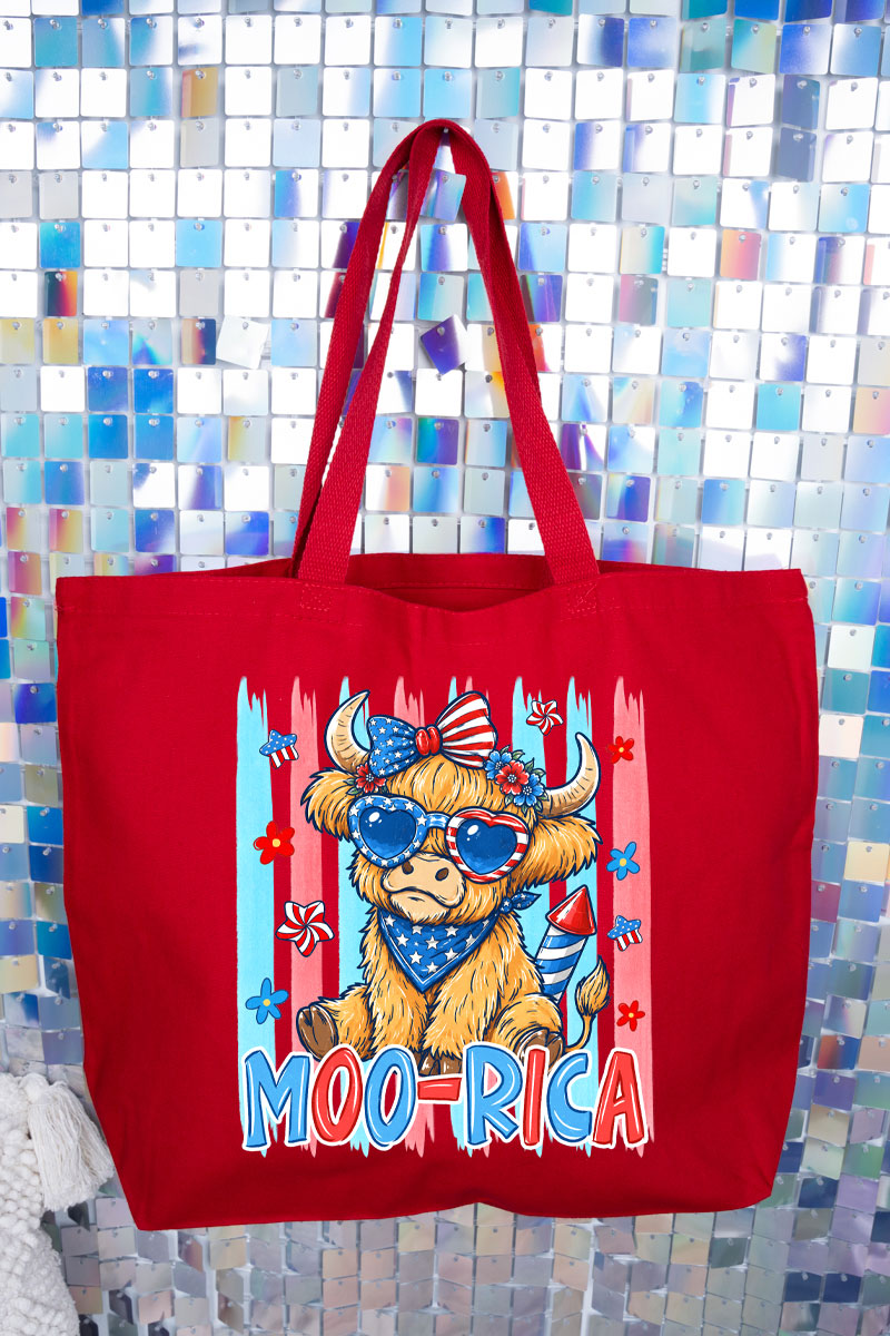 Moo-Rica Canvas Jumbo Tote