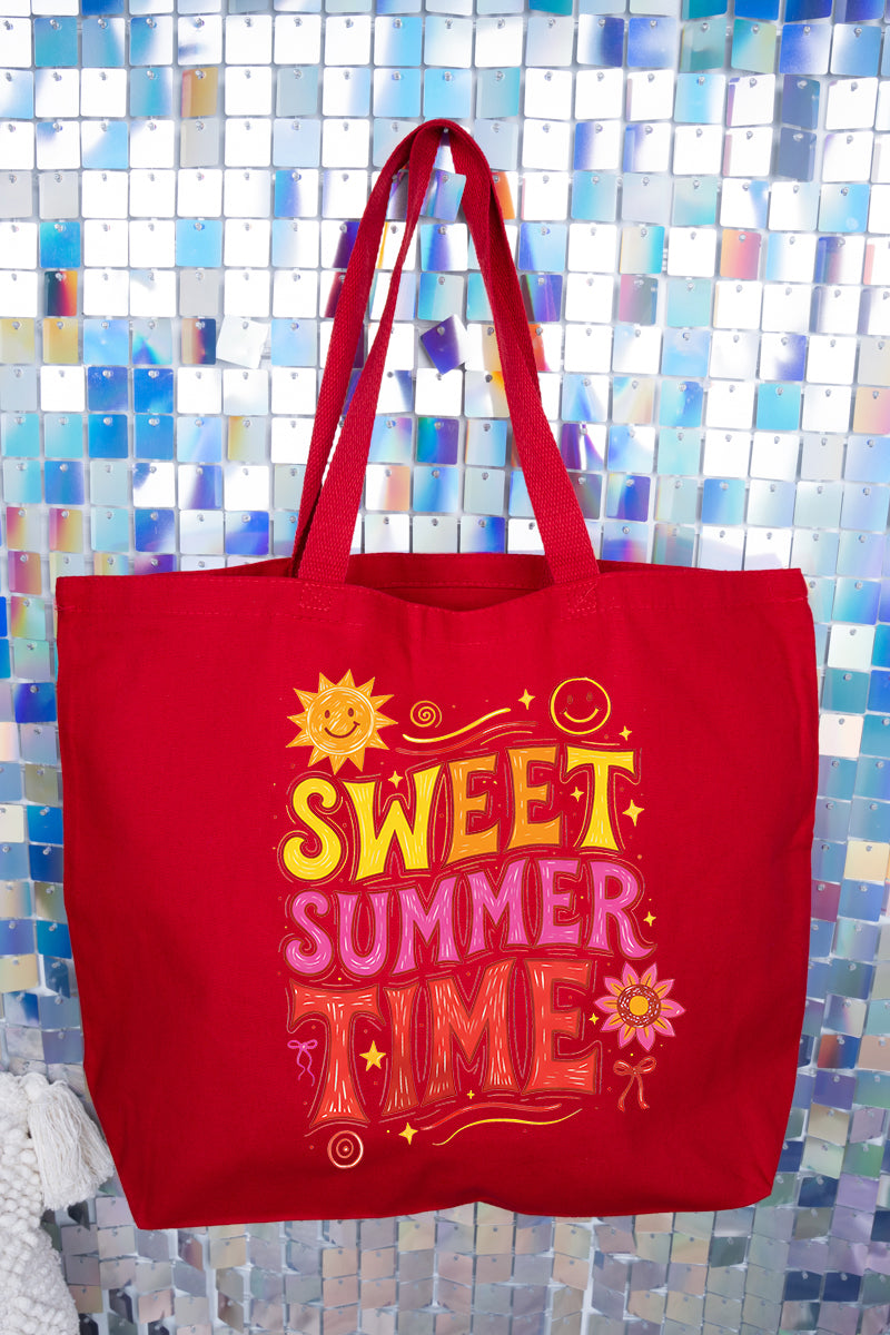 Golden Glow Sweet Summer Time Canvas Jumbo Tote