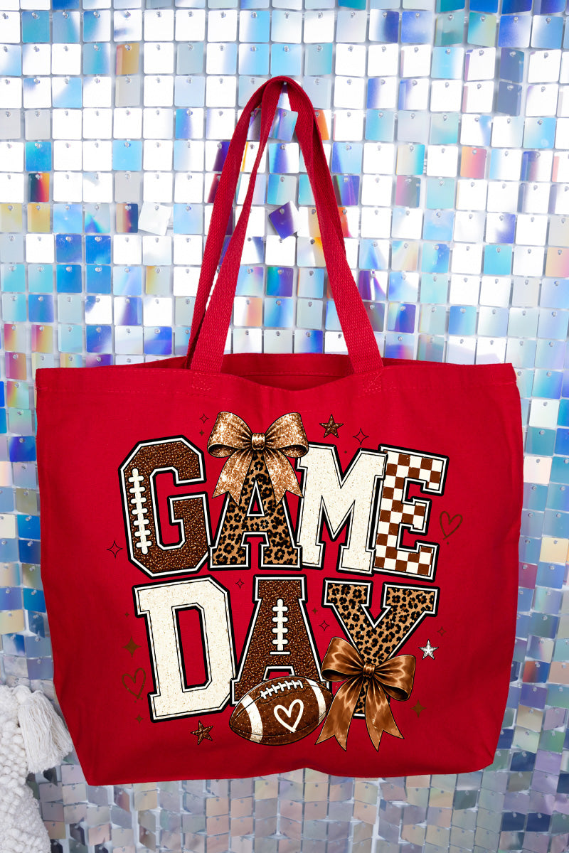 Game Day Spirit Canvas Jumbo Tote