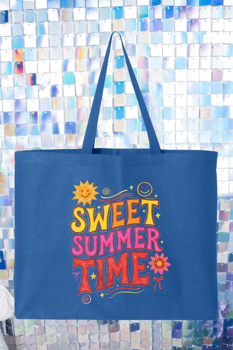 Golden Glow Sweet Summer Time Canvas Jumbo Tote