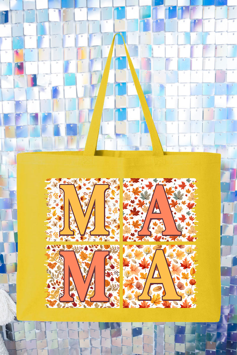 Falling Leaves Mama Canvas Jumbo Tote