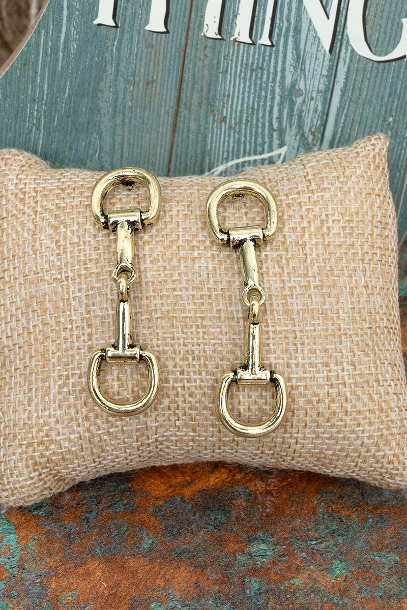 TIPI Saddle Society Goldtone Earrings