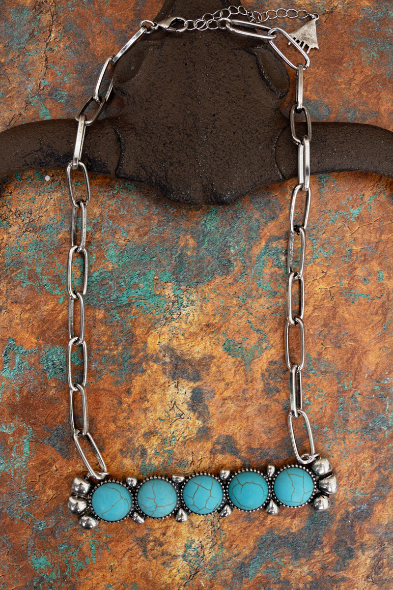 TIPI Desert Duststone Silvertone Necklace
