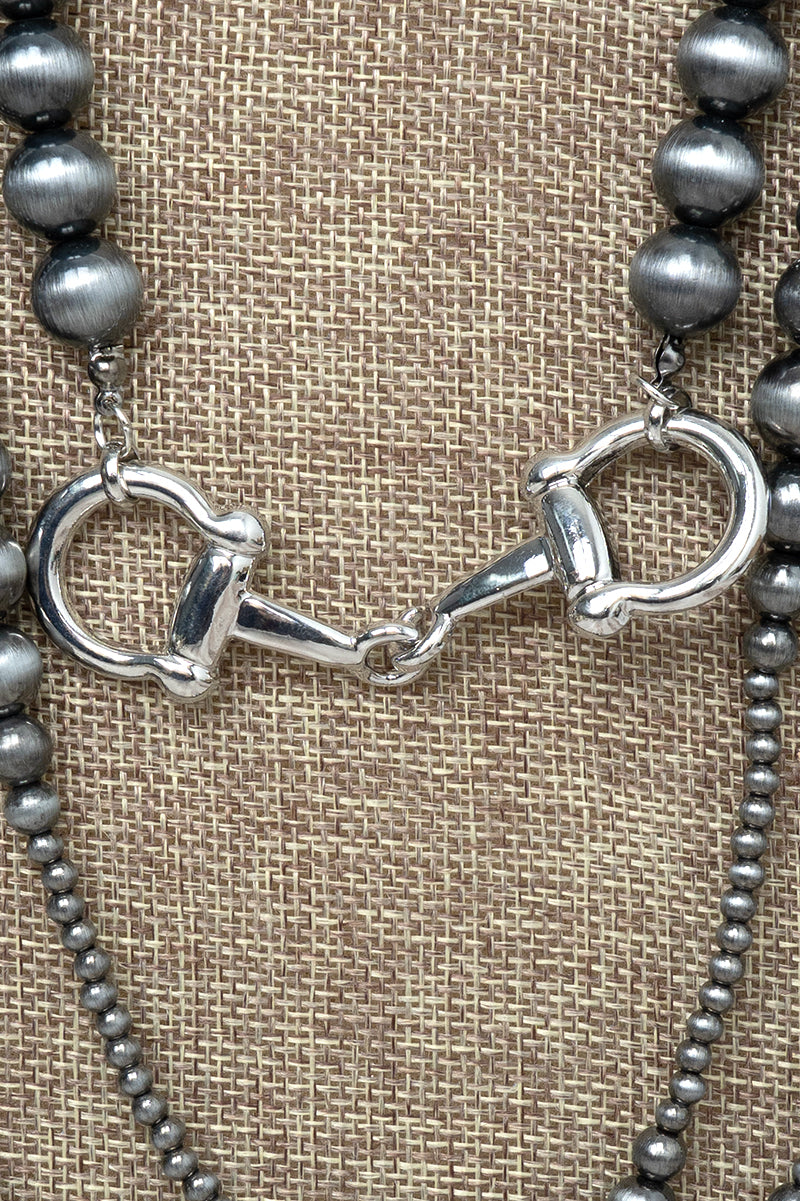 TIPI Snaffle & Silver Pearl Layered Necklace