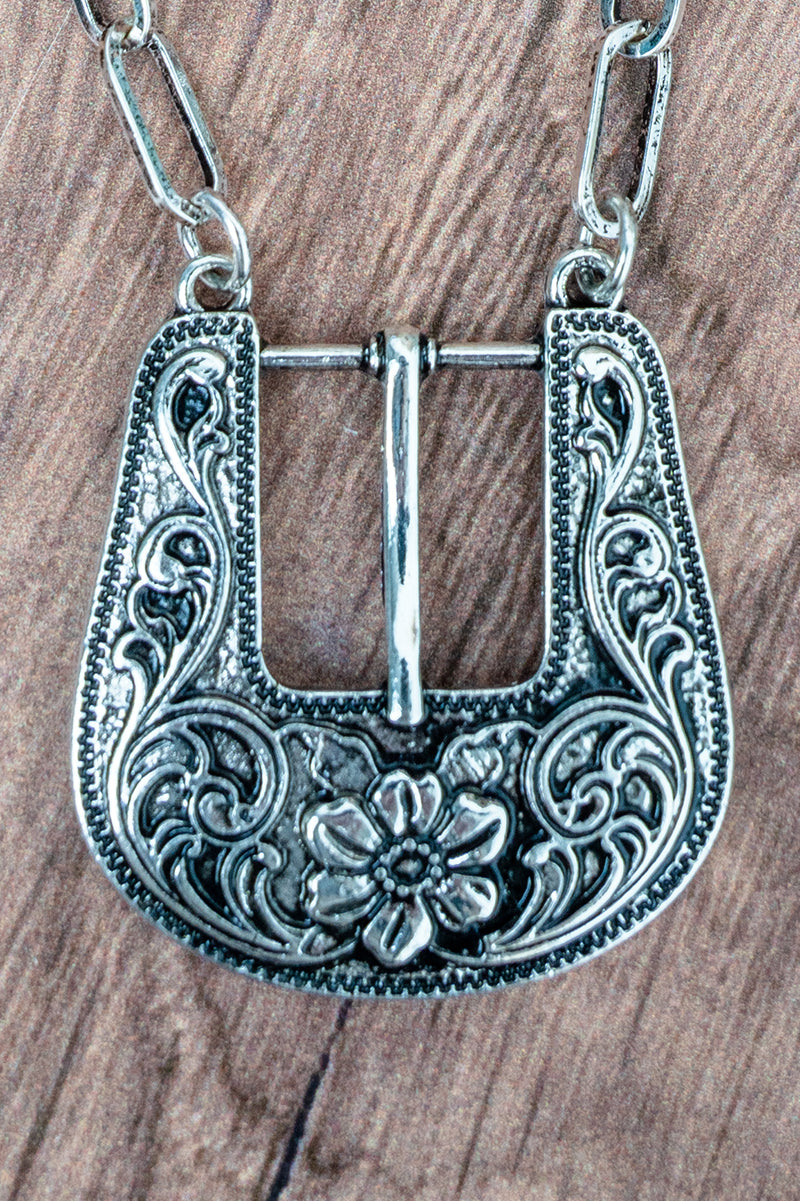 TIPI Heartland Bloom Buckle Silvertone Necklace