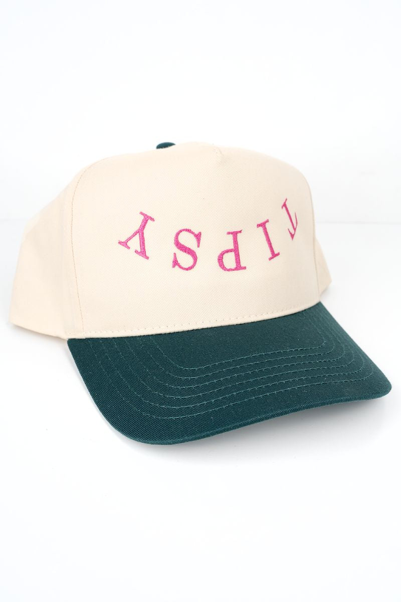 Tipsy Embroidered Five Panel Twill Cap