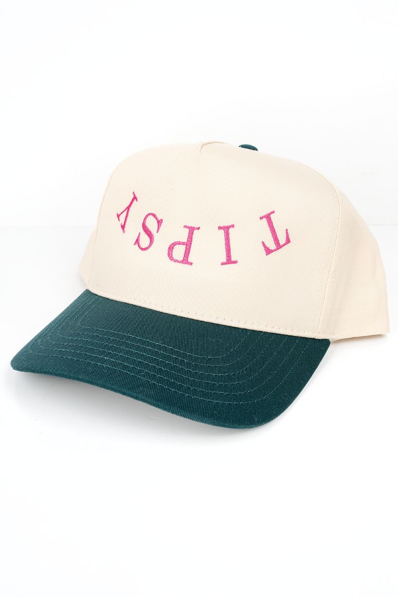 Tipsy Embroidered Five Panel Twill Cap