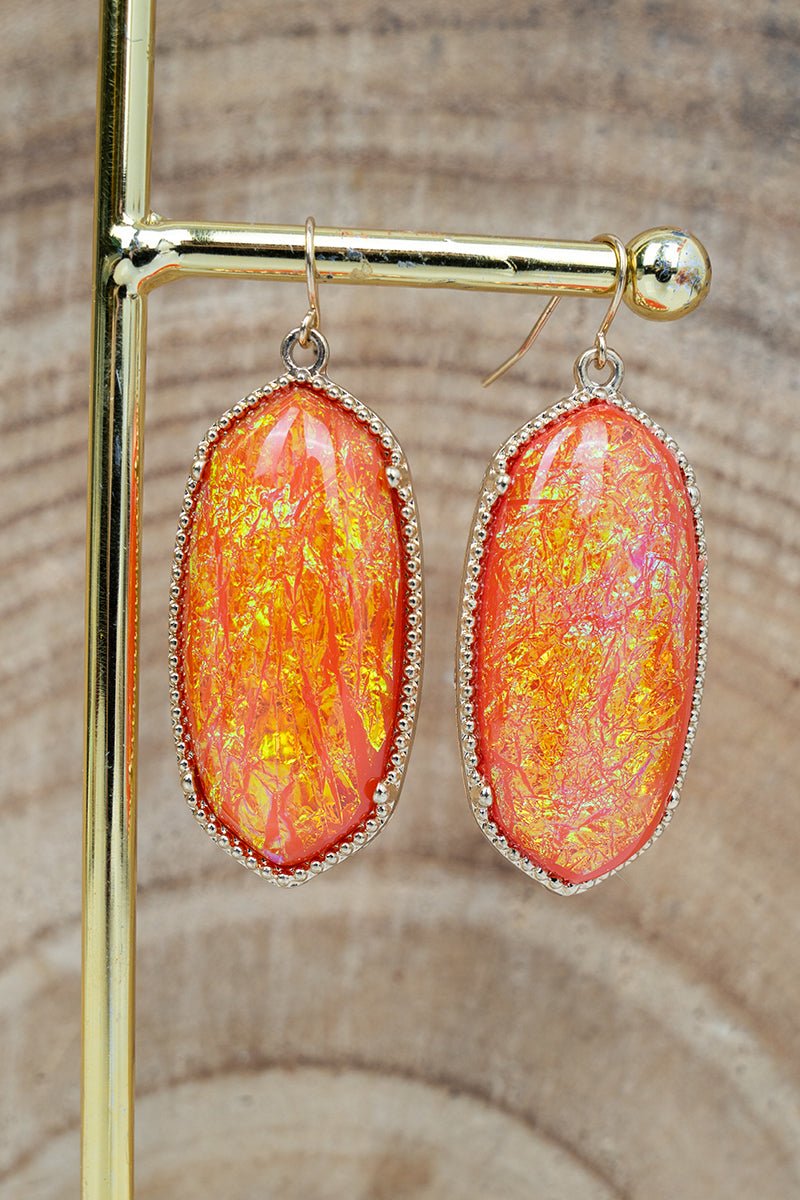 SALE! Blair Orange Opal Goldtone Earrings - Wholesale Accessory Market