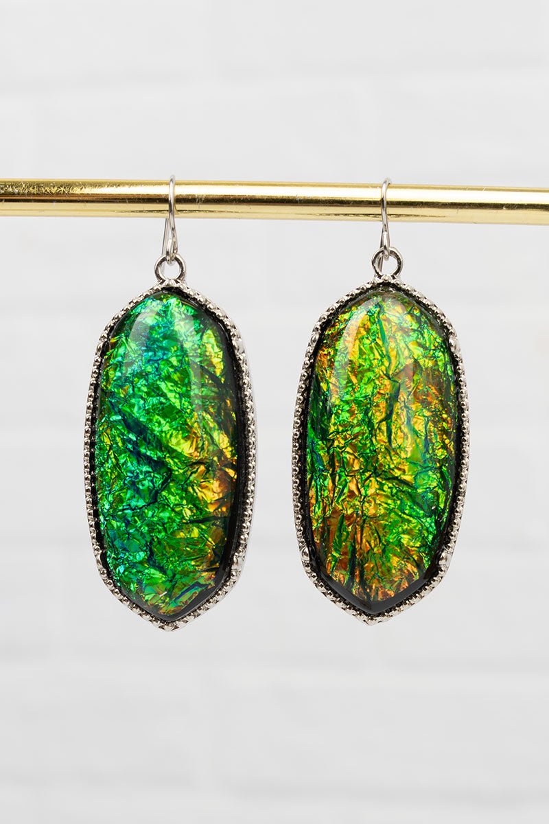 SALE! Blair Black Opal Silvertone Earrings - Wholesale Accessory Market