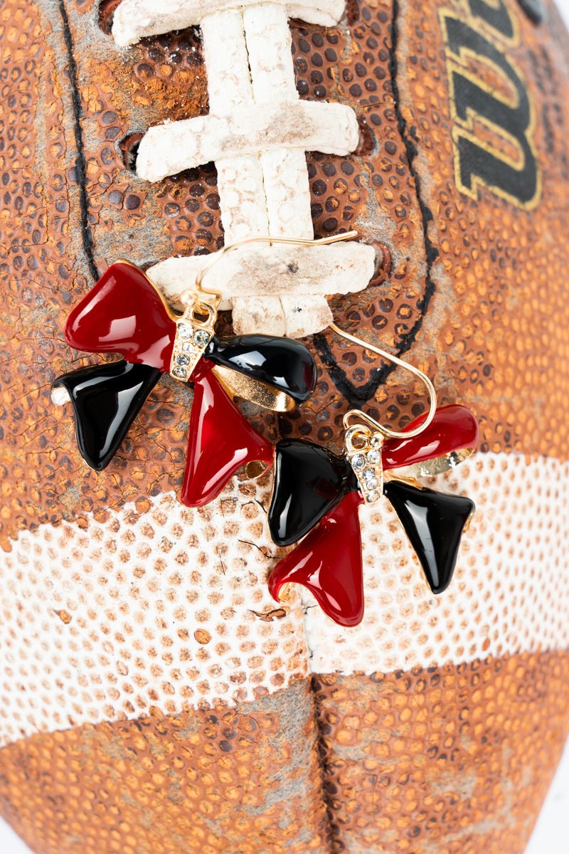 Red &amp; Black Pep Rally Ready Earrings | Wholesale Accessory Market