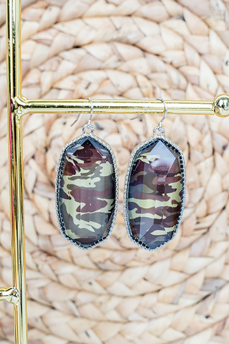 SALE! Mia Camo Silvertone Earrings - Wholesale Accessory Market