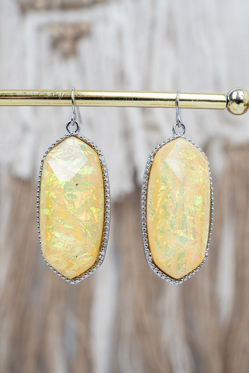 SALE! Mia Cream Opal Silvertone Earrings - Wholesale Accessory Market