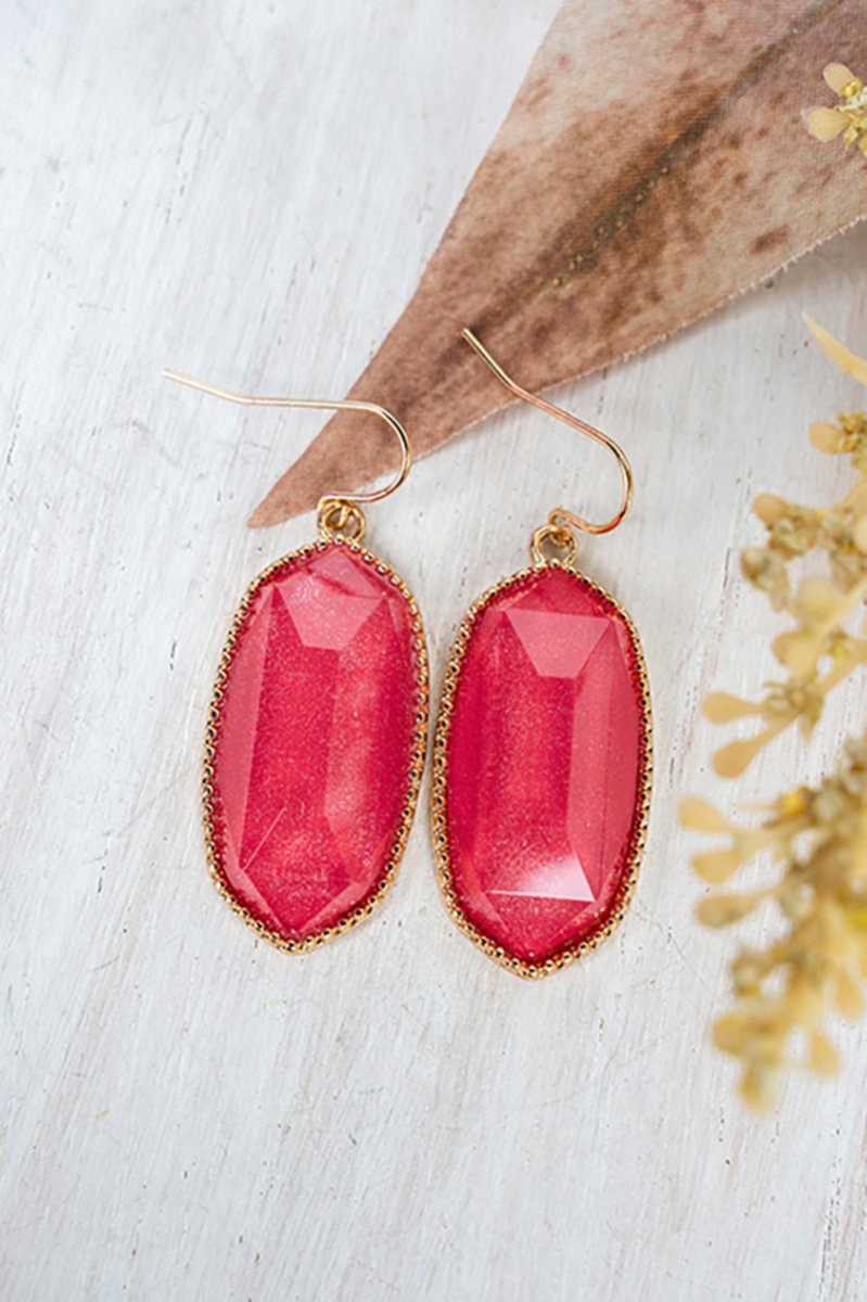 SALE! Lorelei Red Shimmer Earrings - Wholesale Accessory Market