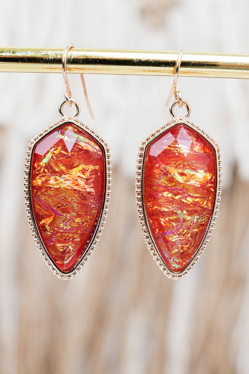 SALE! Lorelle Red Opal Petal Earrings - Wholesale Accessory Market