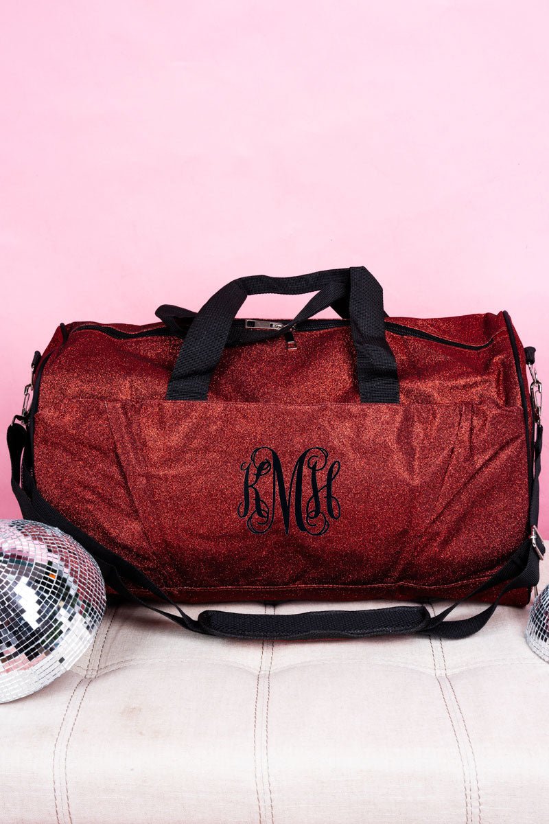 NGIL Red Glitz & Glam Duffle Bag with Shoe Compartment - Wholesale Accessory Market